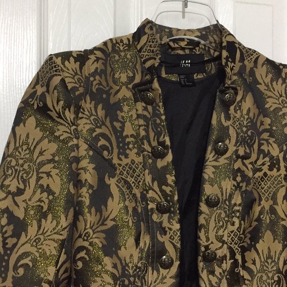 H&M jacket blazer gold brown beige size 2 (ff) - Picture 2 of 8